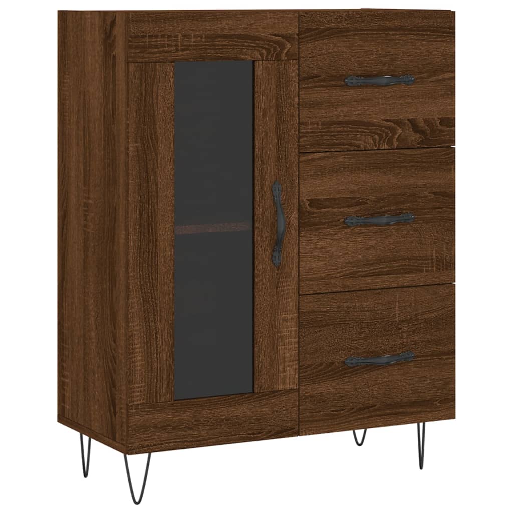 Dressoir 69,5x34x90 cm bewerkt hout bruin eikenkleur is nu te koop bij PeponiXL, paradijselijk wonen!