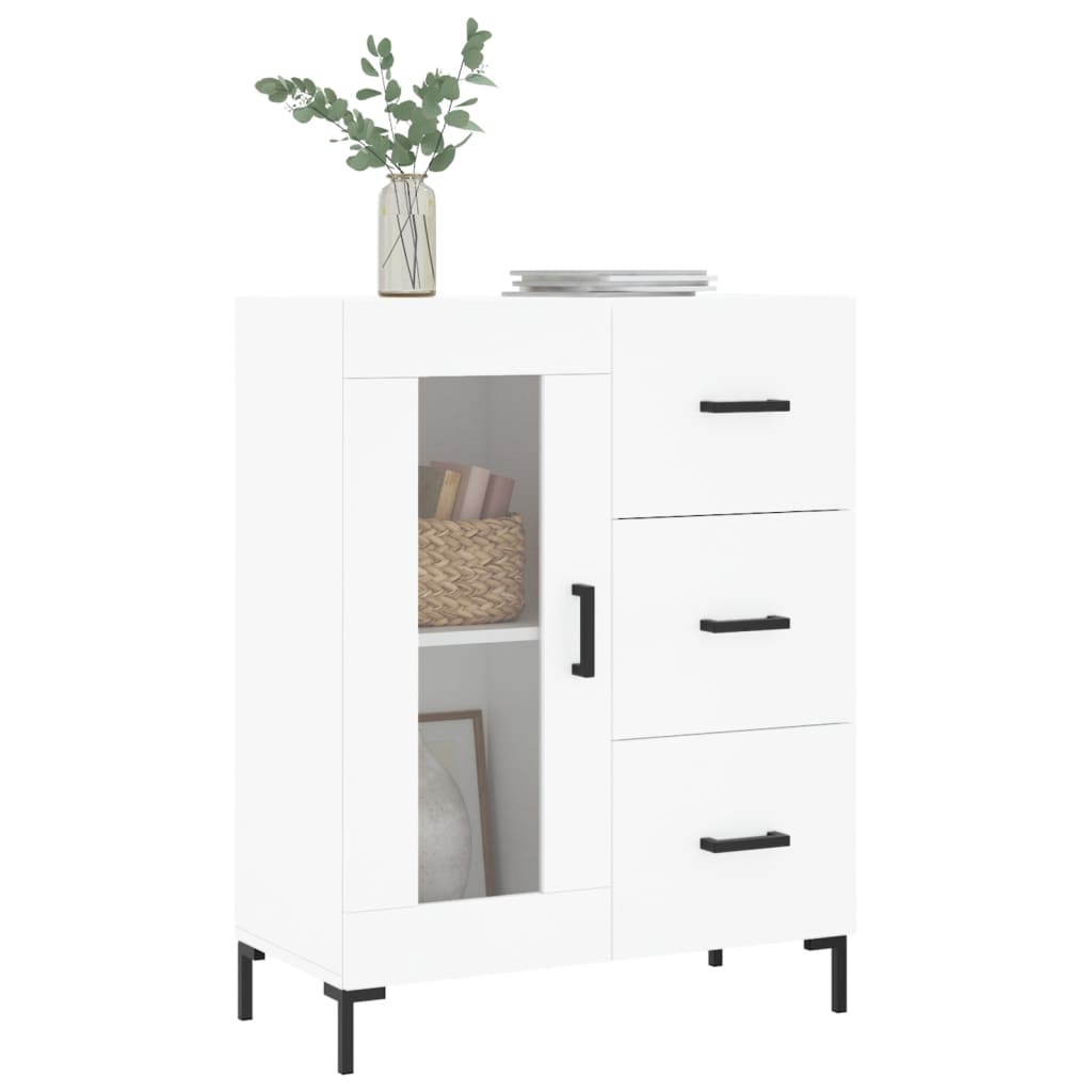 Dressoir 69,5x34x90 cm bewerkt hout wit is nu te koop bij PeponiXL, paradijselijk wonen!