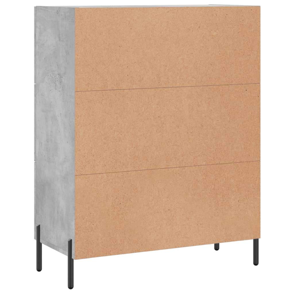 Dressoir 69,5x34x90 cm bewerkt hout betongrijs is nu te koop bij PeponiXL, paradijselijk wonen!