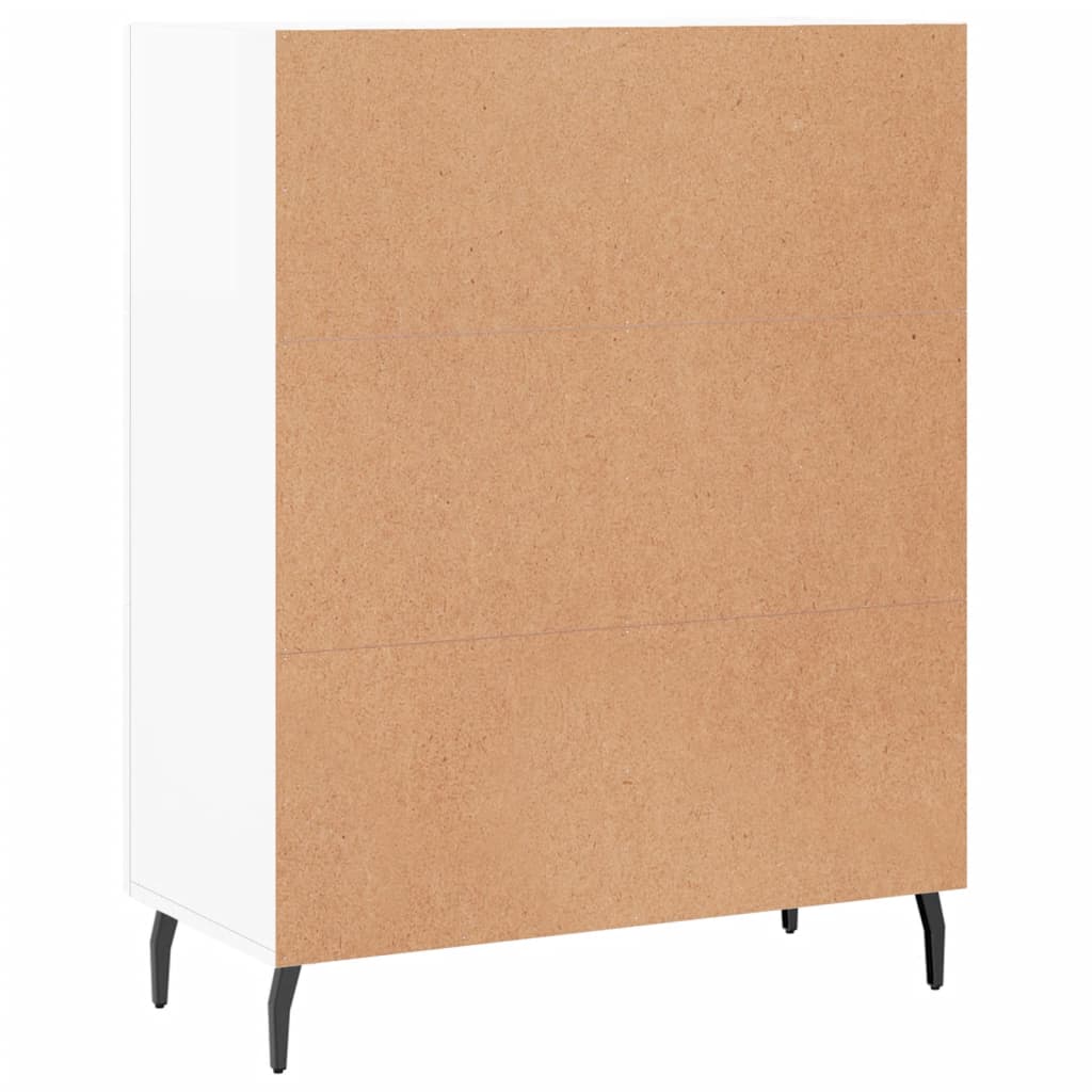 Dressoir 69,5x34x90 cm bewerkt hout hoogglans wit is nu te koop bij PeponiXL, paradijselijk wonen!