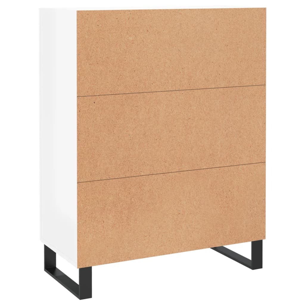 Dressoir 69,5x34x90 cm bewerkt hout hoogglans wit is nu te koop bij PeponiXL, paradijselijk wonen!