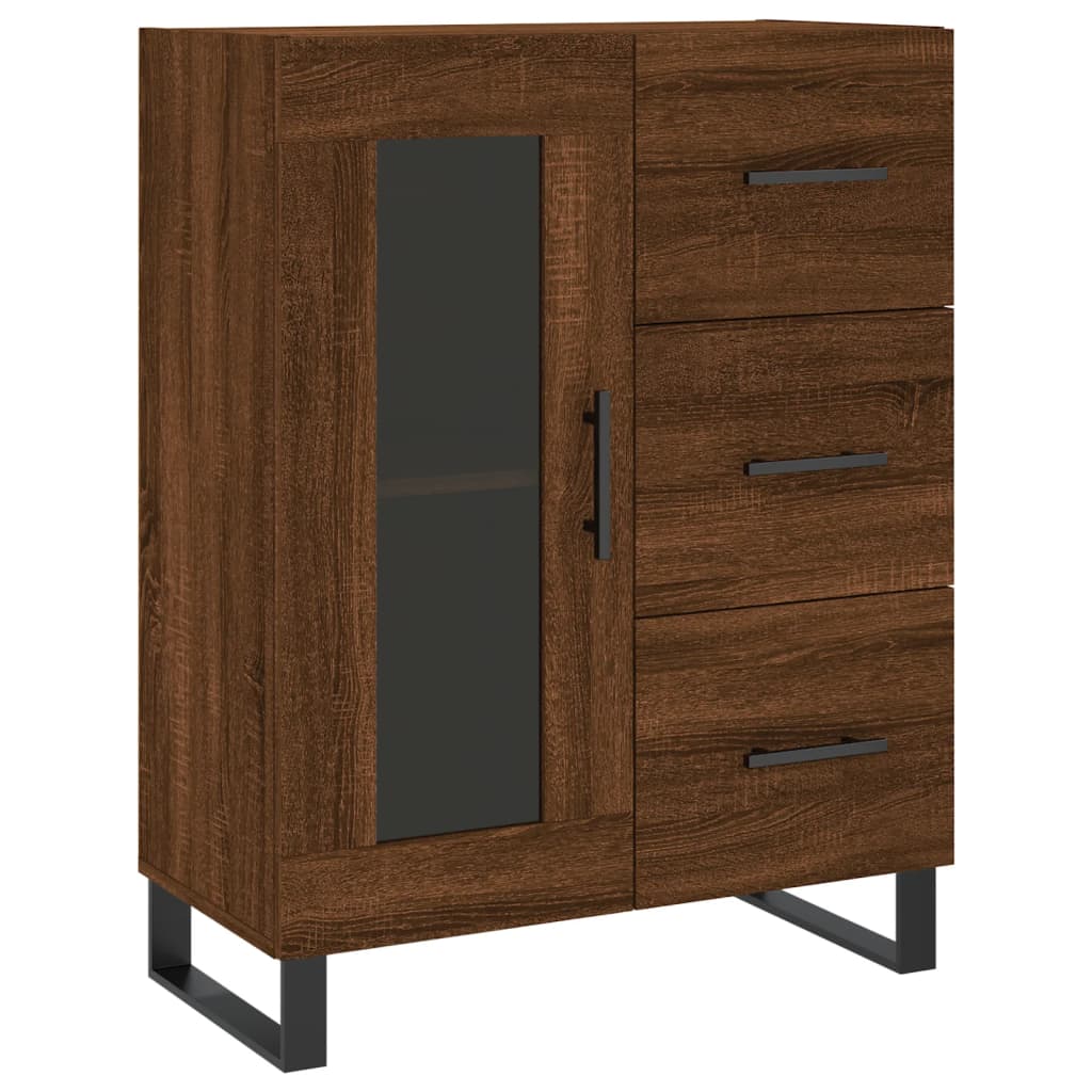 Dressoir 69,5x34x90 cm bewerkt hout bruin eikenkleur is nu te koop bij PeponiXL, paradijselijk wonen!