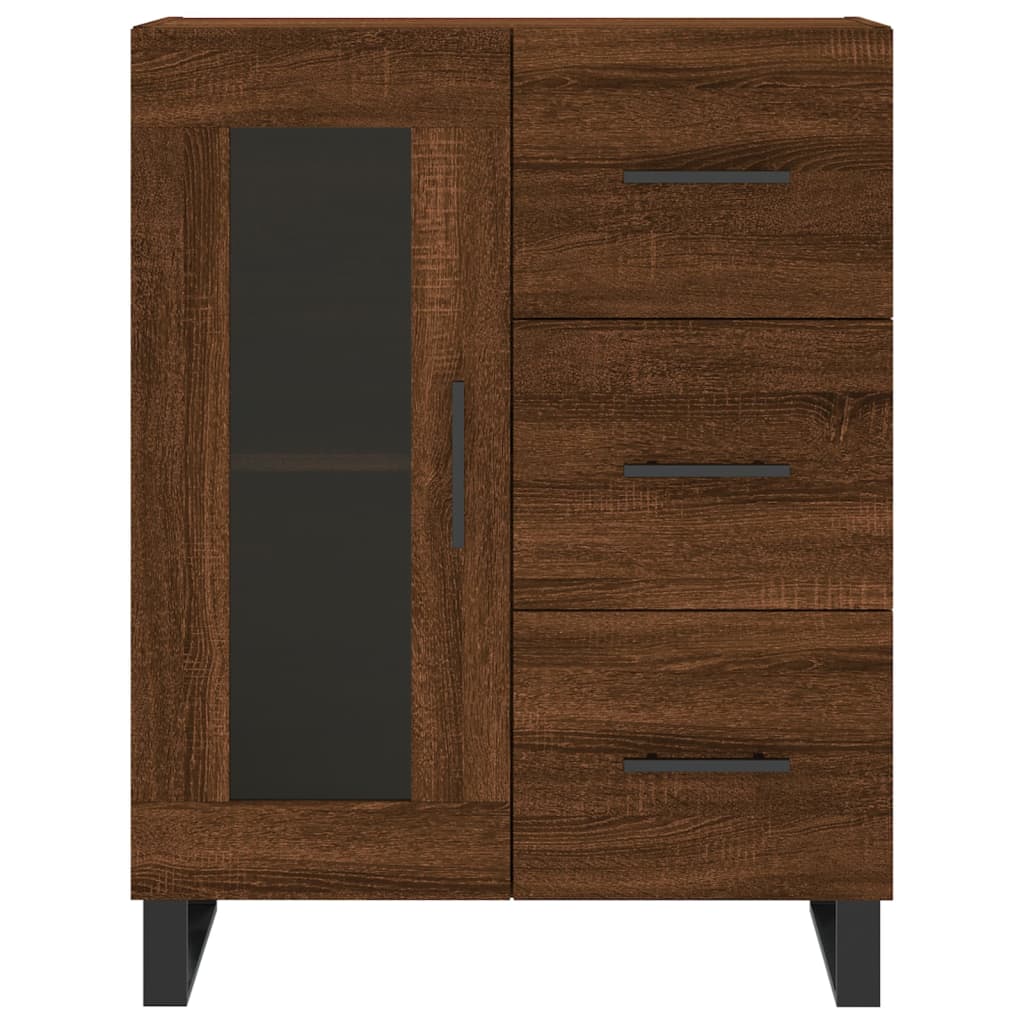 Dressoir 69,5x34x90 cm bewerkt hout bruin eikenkleur is nu te koop bij PeponiXL, paradijselijk wonen!