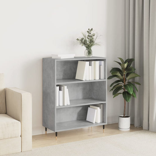 Boekenkast 69,5x32,5x90 cm bewerkt hout betongrijs is nu te koop bij PeponiXL, paradijselijk wonen!