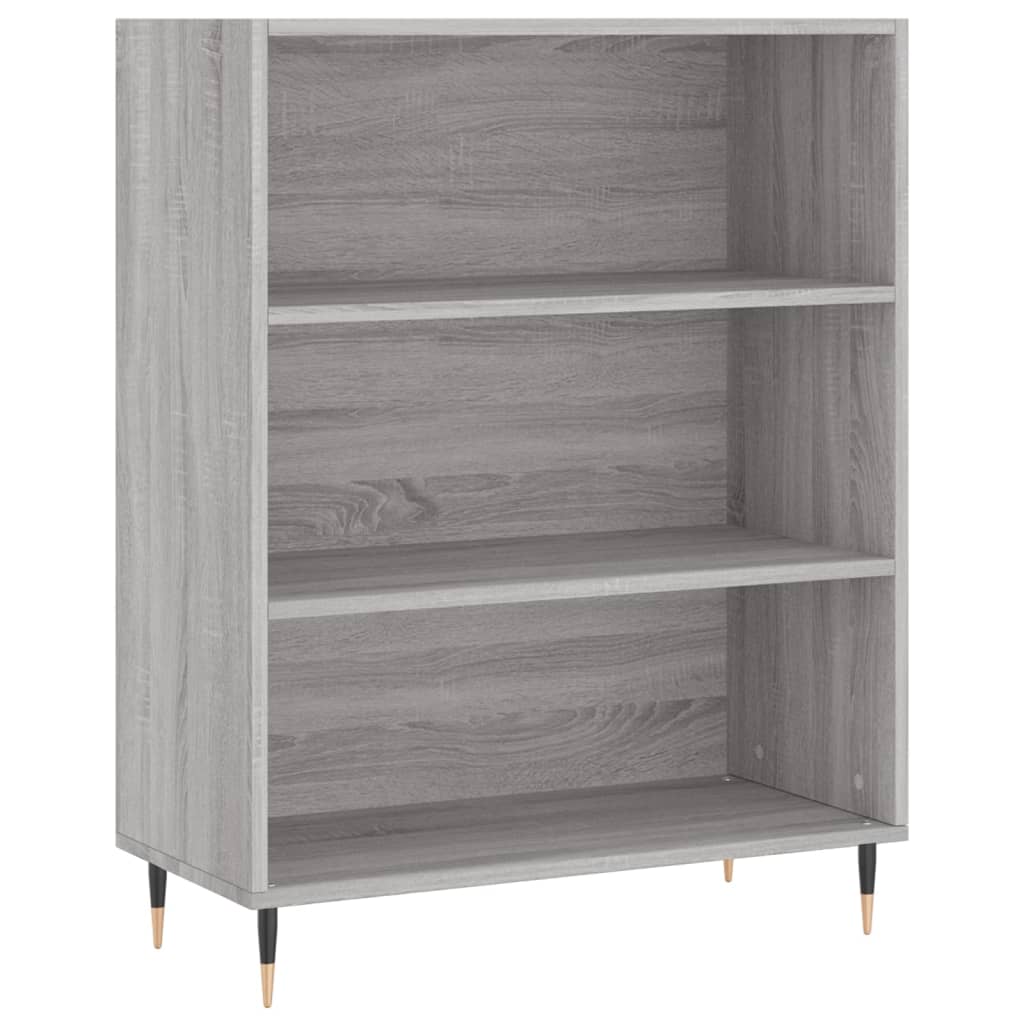 Boekenkast 69,5x32,5x90 cm bewerkt hout grijs sonoma eikenkleur is nu te koop bij PeponiXL, paradijselijk wonen!