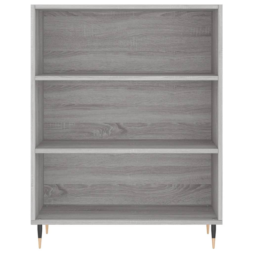 Boekenkast 69,5x32,5x90 cm bewerkt hout grijs sonoma eikenkleur is nu te koop bij PeponiXL, paradijselijk wonen!