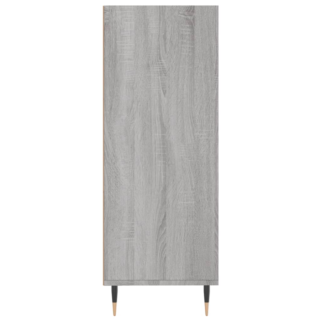 Boekenkast 69,5x32,5x90 cm bewerkt hout grijs sonoma eikenkleur is nu te koop bij PeponiXL, paradijselijk wonen!