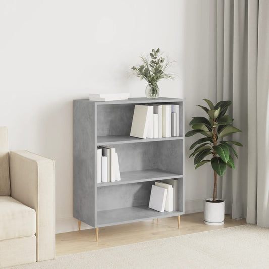 Boekenkast 69,5x32,5x90 cm bewerkt hout betongrijs is nu te koop bij PeponiXL, paradijselijk wonen!