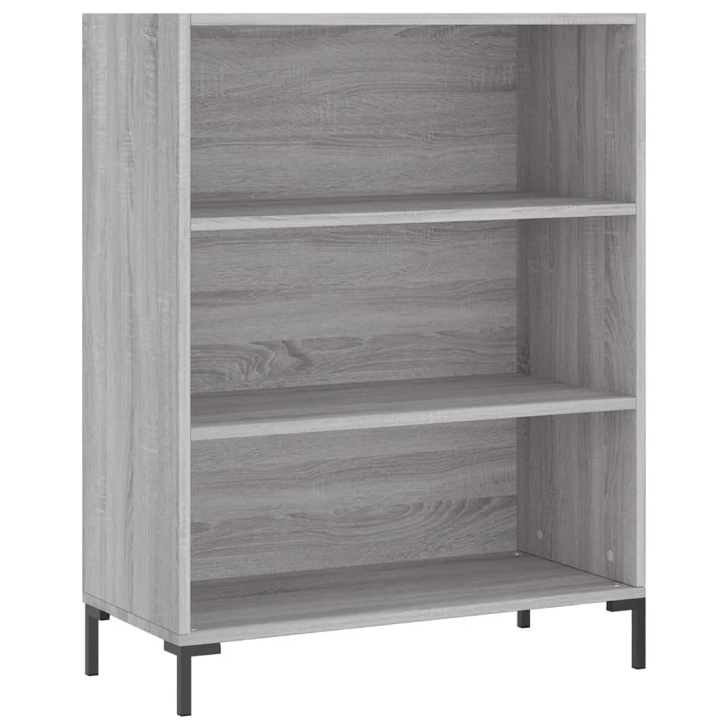 Boekenkast 69,5x32,5x90 cm bewerkt hout grijs sonoma eikenkleur is nu te koop bij PeponiXL, paradijselijk wonen!