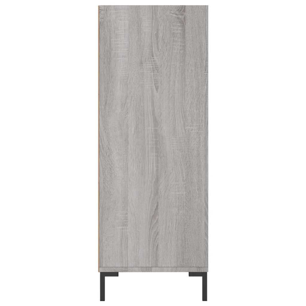 Boekenkast 69,5x32,5x90 cm bewerkt hout grijs sonoma eikenkleur is nu te koop bij PeponiXL, paradijselijk wonen!