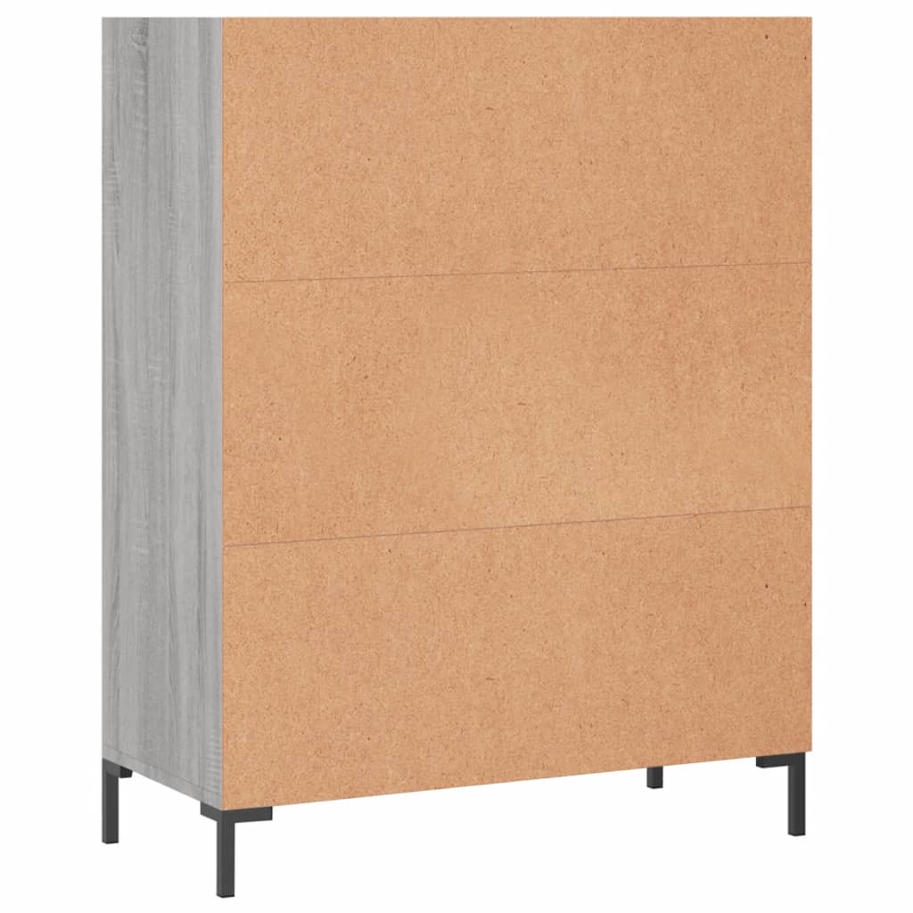 Boekenkast 69,5x32,5x90 cm bewerkt hout grijs sonoma eikenkleur is nu te koop bij PeponiXL, paradijselijk wonen!