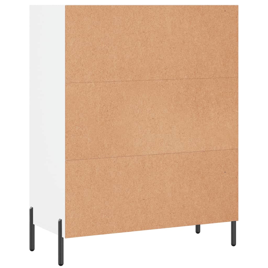 Schappenkast 69,5x32,5x90 cm bewerkt hout wit is nu te koop bij PeponiXL, paradijselijk wonen!