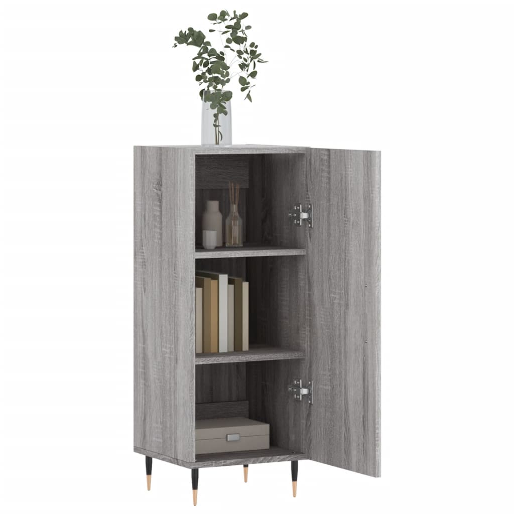 Dressoir 34,5x34x90 cm bewerkt hout grijs sonoma eikenkleurig is nu te koop bij PeponiXL, paradijselijk wonen!