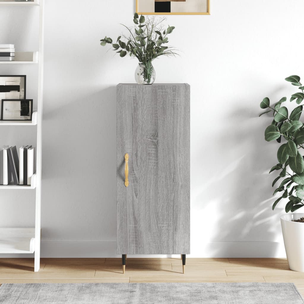 Dressoir 34,5x34x90 cm bewerkt hout grijs sonoma eikenkleurig is nu te koop bij PeponiXL, paradijselijk wonen!