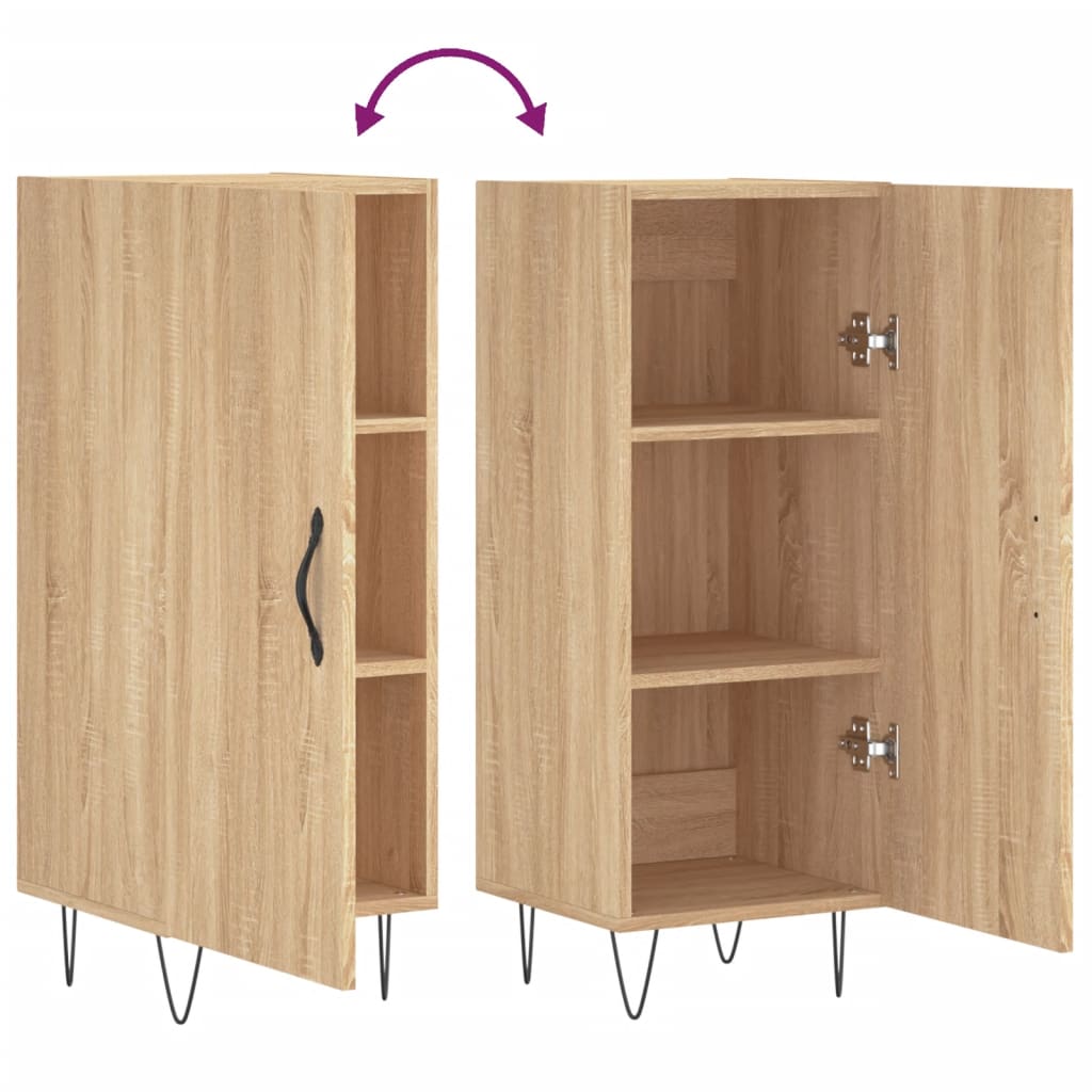 Dressoir 34,5x34x90 cm bewerkt hout sonoma eiken is nu te koop bij PeponiXL, paradijselijk wonen!
