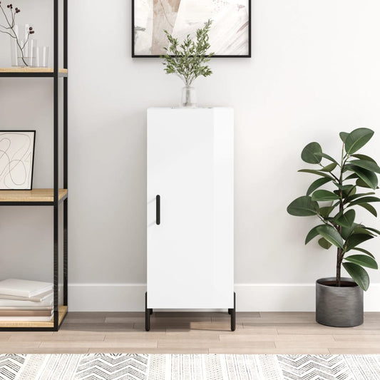 Dressoir 34,5x34x90 cm bewerkt hout hoogglans wit is nu te koop bij PeponiXL, paradijselijk wonen!