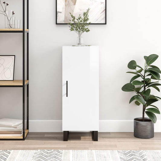 Dressoir 34,5x34x90 cm bewerkt hout hoogglans wit is nu te koop bij PeponiXL, paradijselijk wonen!