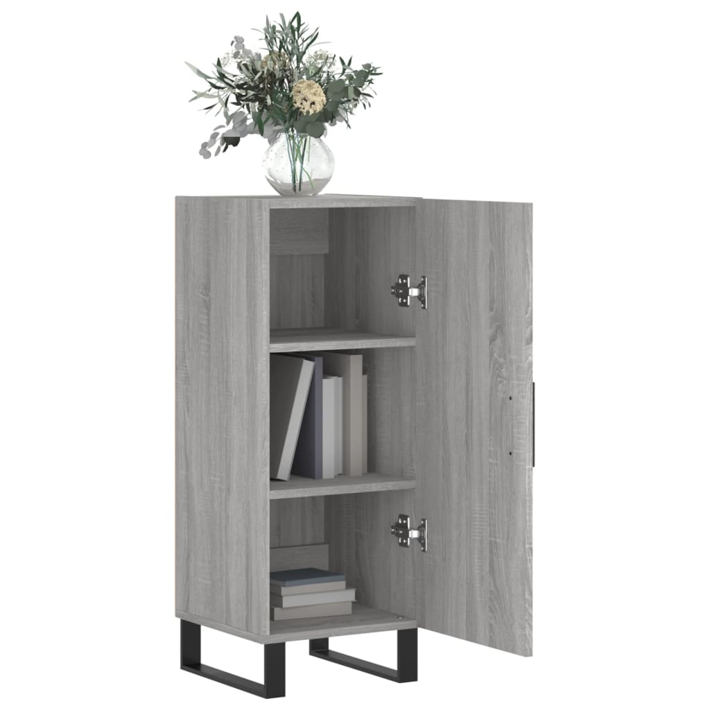 Dressoir 34,5x34x90 cm bewerkt hout grijs sonoma eikenkleurig is nu te koop bij PeponiXL, paradijselijk wonen!