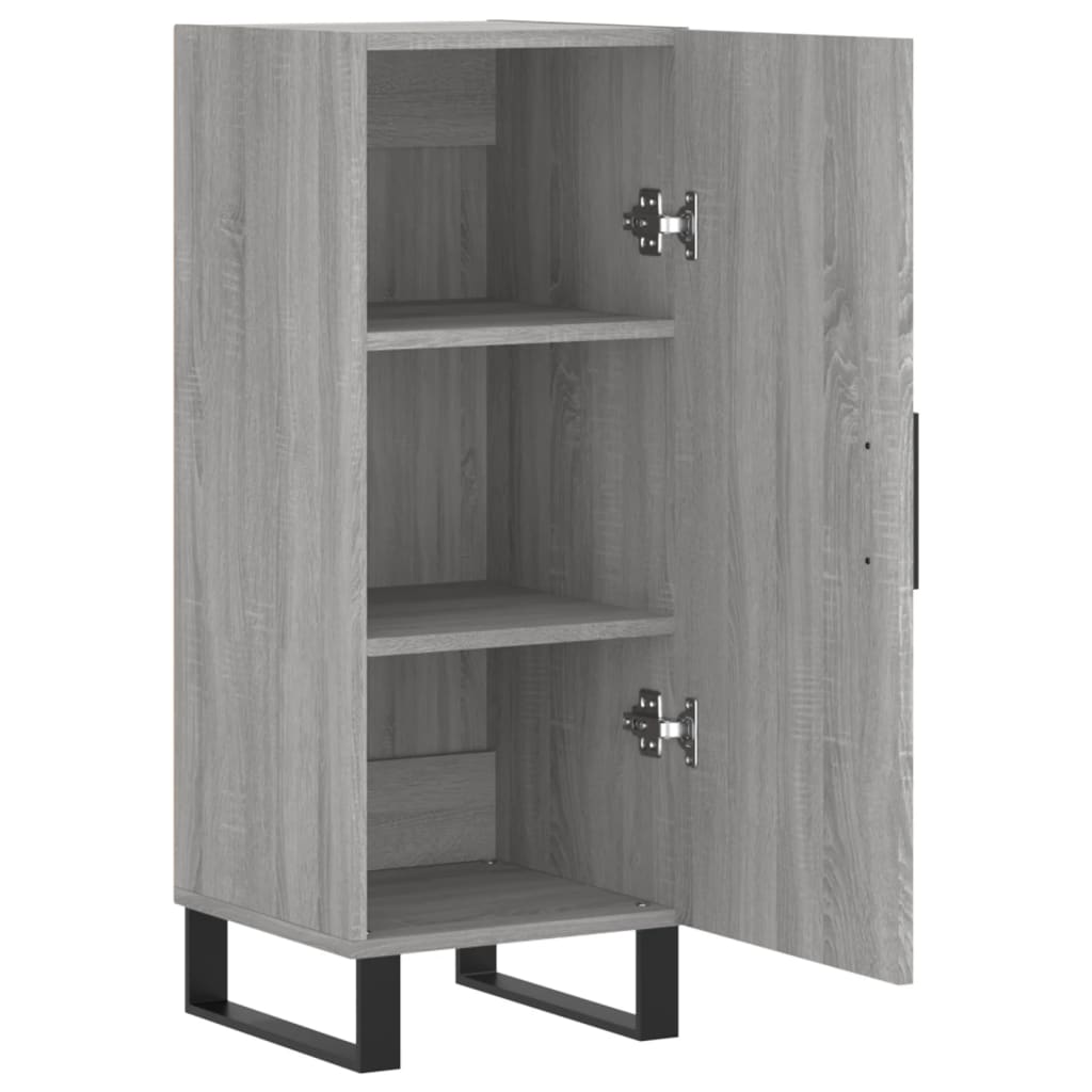Dressoir 34,5x34x90 cm bewerkt hout grijs sonoma eikenkleurig is nu te koop bij PeponiXL, paradijselijk wonen!