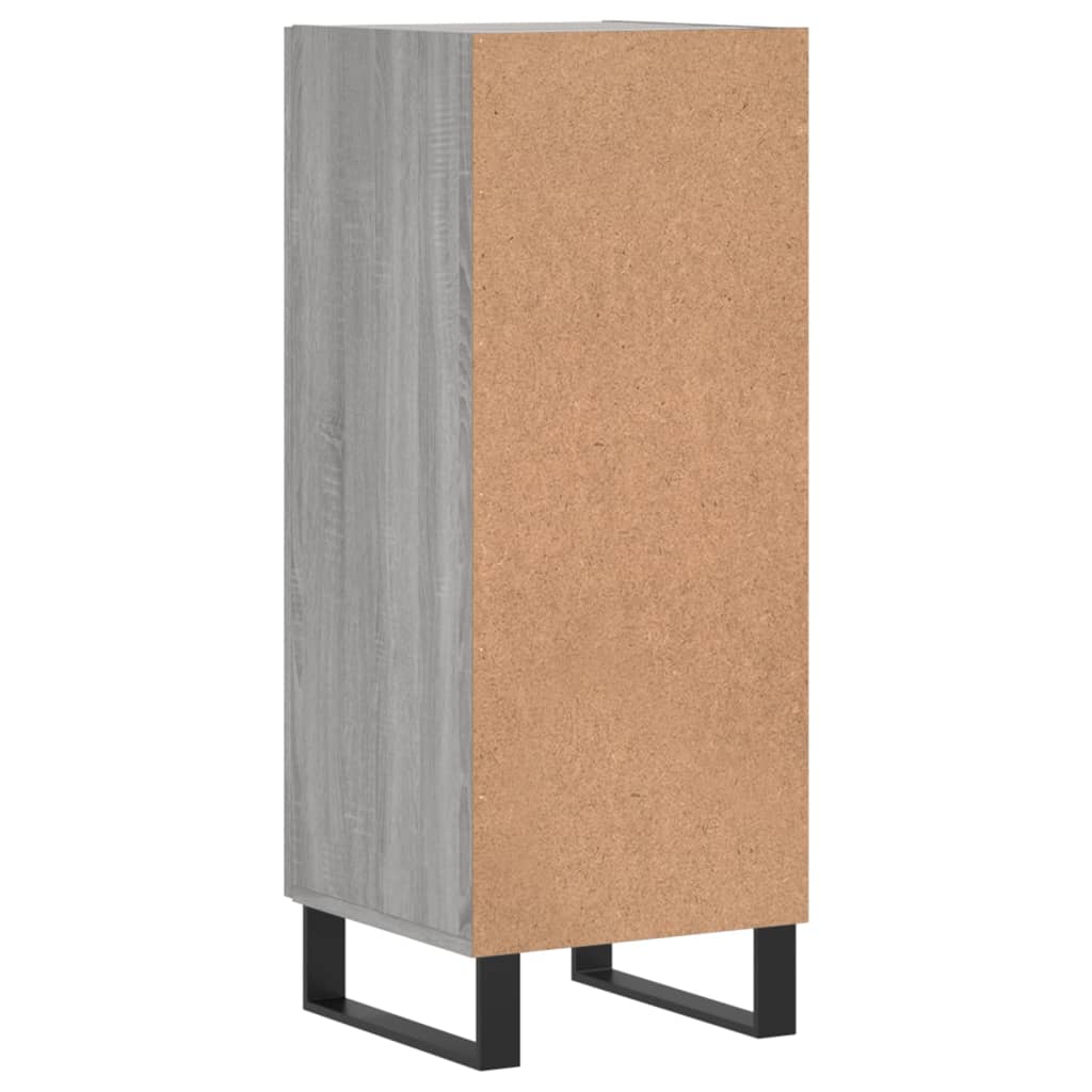 Dressoir 34,5x34x90 cm bewerkt hout grijs sonoma eikenkleurig is nu te koop bij PeponiXL, paradijselijk wonen!
