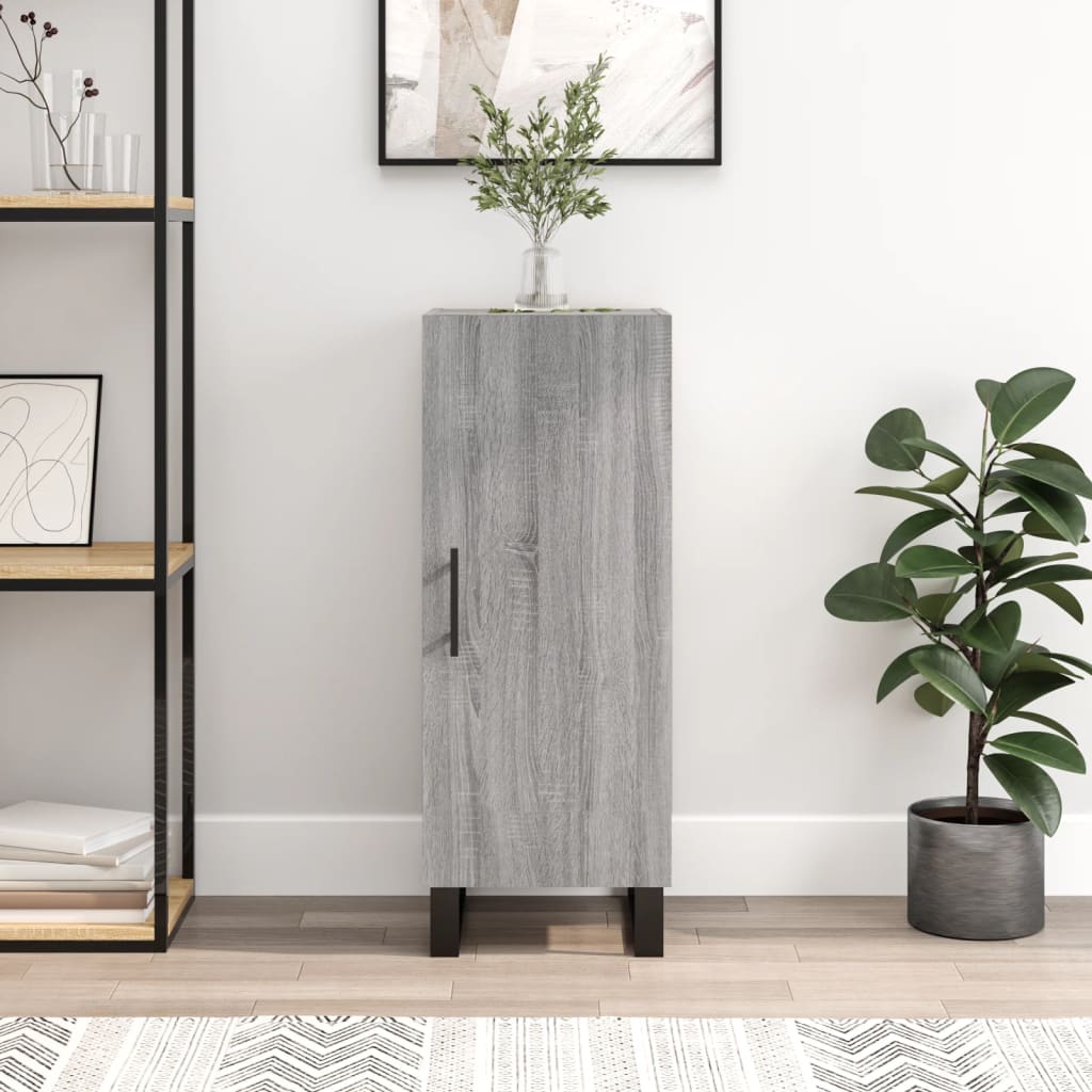 Dressoir 34,5x34x90 cm bewerkt hout grijs sonoma eikenkleurig is nu te koop bij PeponiXL, paradijselijk wonen!