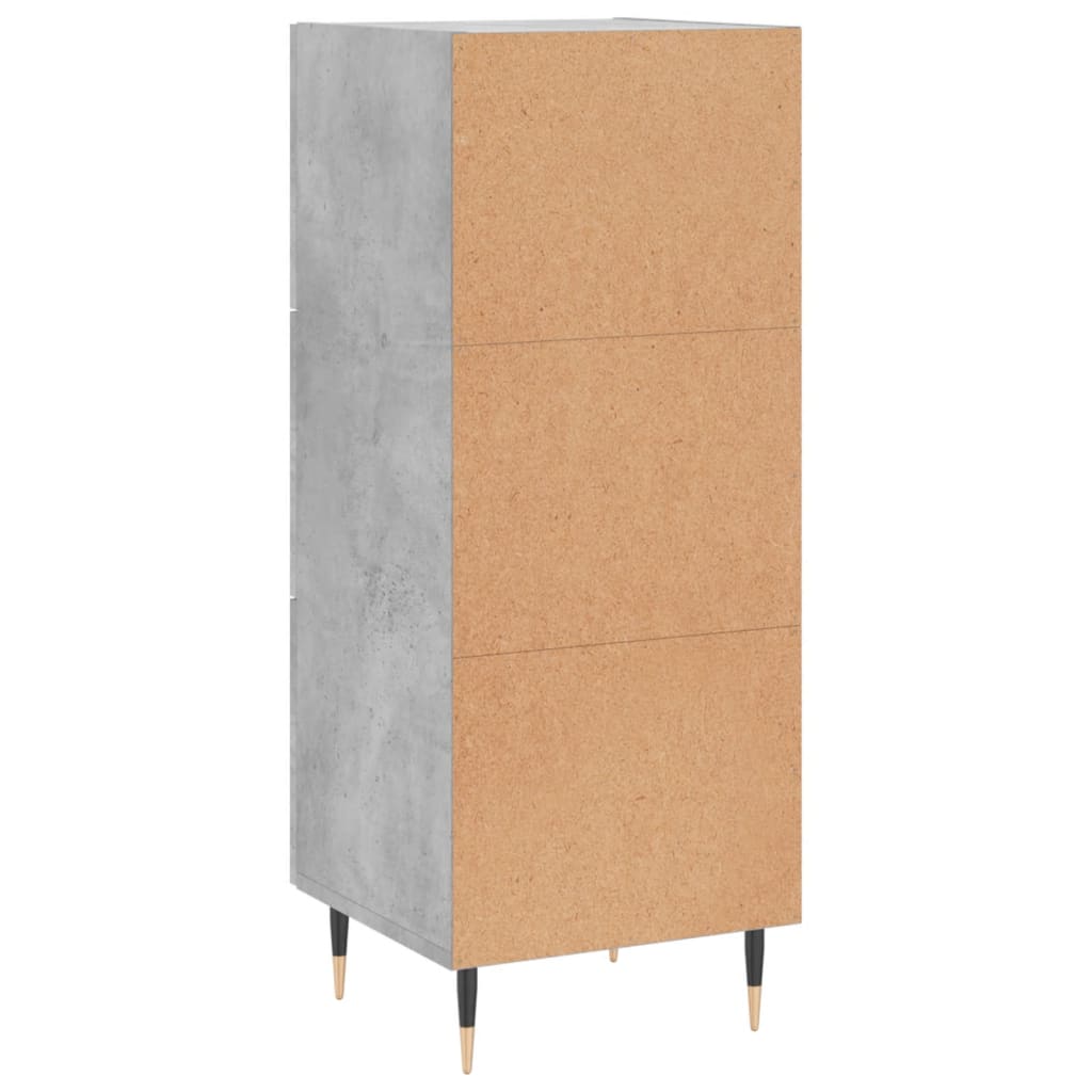 Dressoir 34,5x34x90 cm bewerkt hout betongrijs is nu te koop bij PeponiXL, paradijselijk wonen!