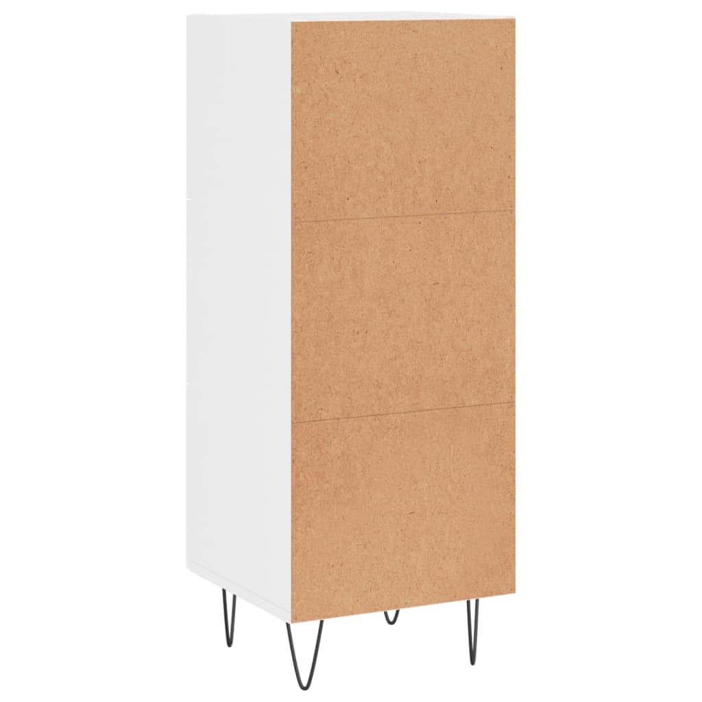 Dressoir 34,5x34x90 cm bewerkt hout hoogglans wit is nu te koop bij PeponiXL, paradijselijk wonen!