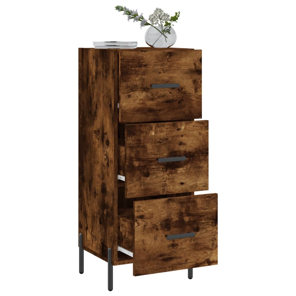 Dressoir 34,5x34x90 cm bewerkt hout gerookt eiken is nu te koop bij PeponiXL, paradijselijk wonen!