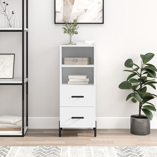 Dressoir 34,5x34x90 cm bewerkt hout wit is nu te koop bij PeponiXL, paradijselijk wonen!