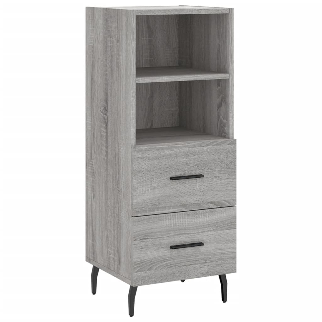 Dressoir 34,5x34x90 cm bewerkt hout grijs sonoma eikenkleurig is nu te koop bij PeponiXL, paradijselijk wonen!
