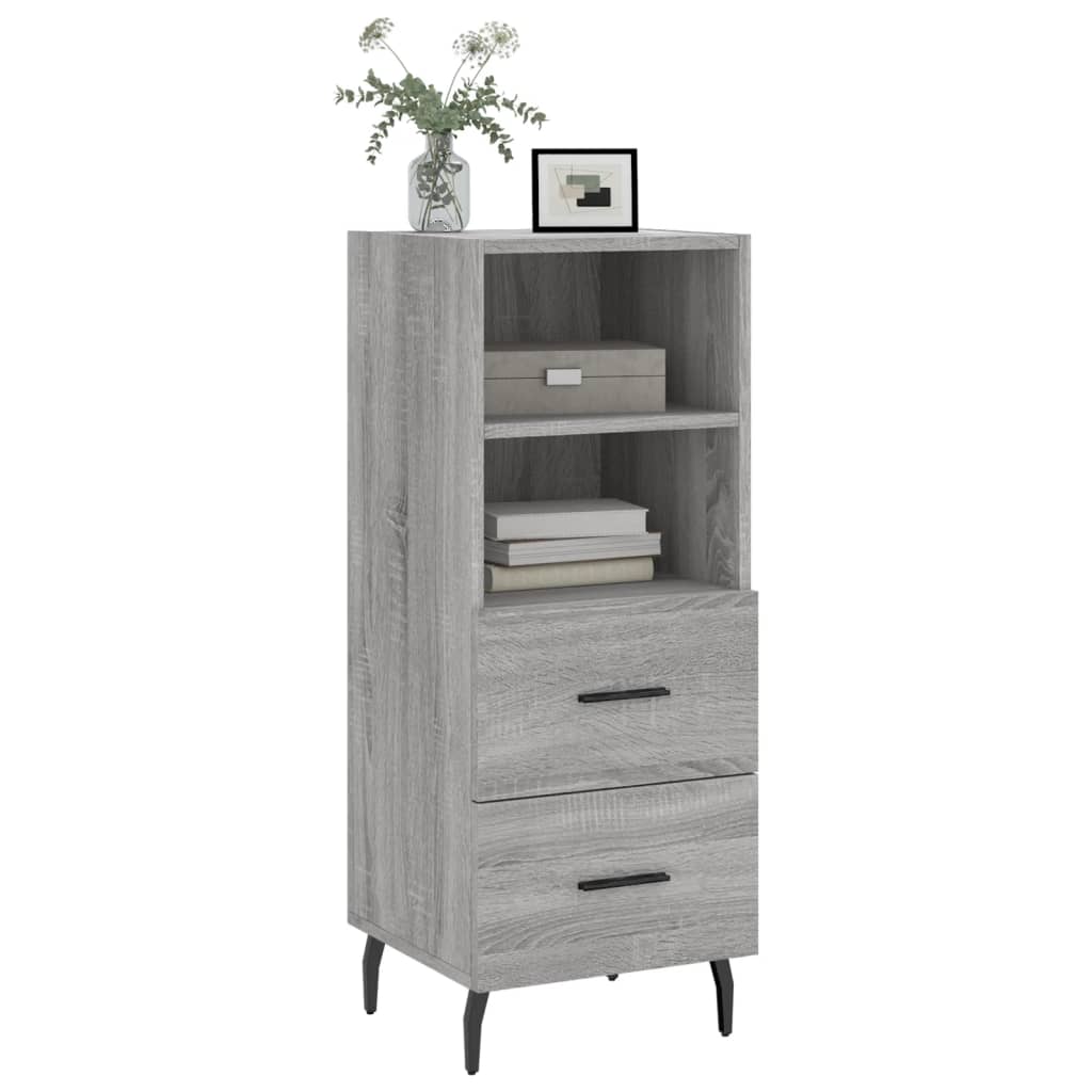 Dressoir 34,5x34x90 cm bewerkt hout grijs sonoma eikenkleurig is nu te koop bij PeponiXL, paradijselijk wonen!