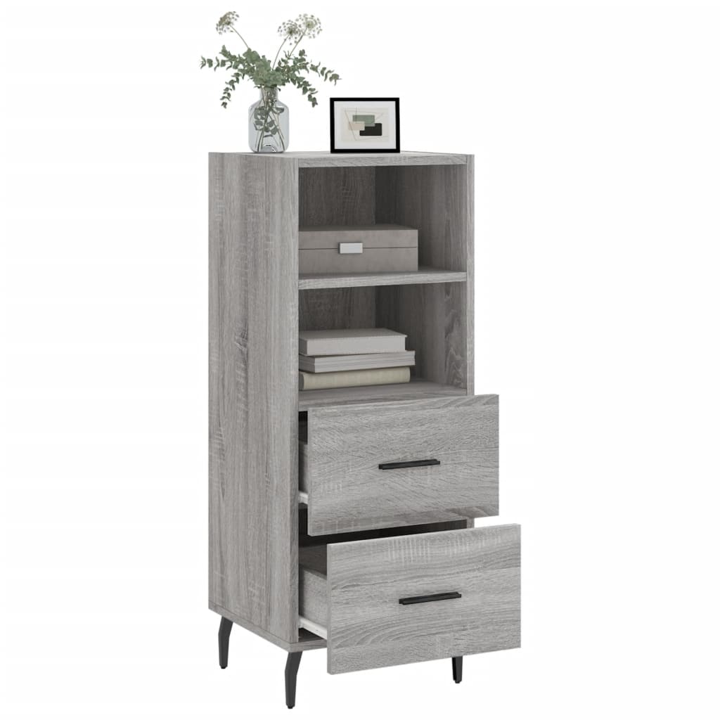 Dressoir 34,5x34x90 cm bewerkt hout grijs sonoma eikenkleurig is nu te koop bij PeponiXL, paradijselijk wonen!