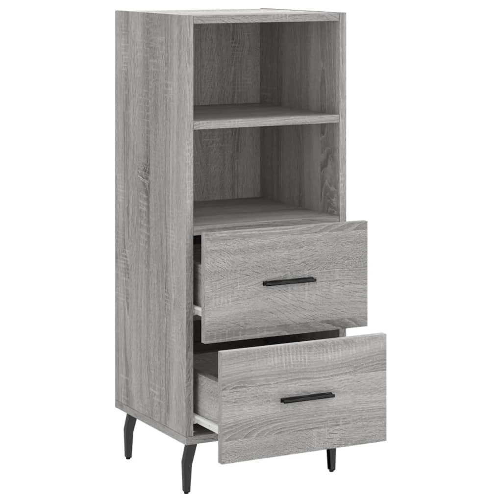 Dressoir 34,5x34x90 cm bewerkt hout grijs sonoma eikenkleurig is nu te koop bij PeponiXL, paradijselijk wonen!