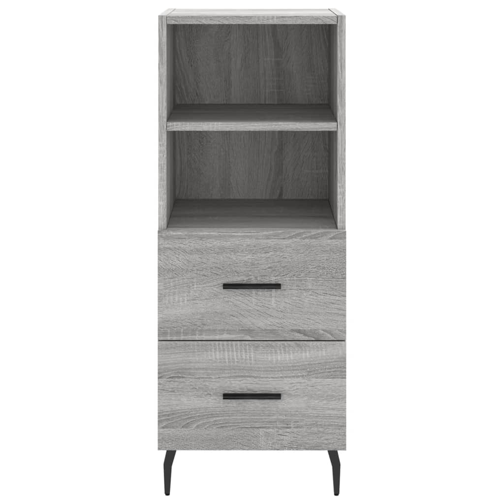 Dressoir 34,5x34x90 cm bewerkt hout grijs sonoma eikenkleurig is nu te koop bij PeponiXL, paradijselijk wonen!