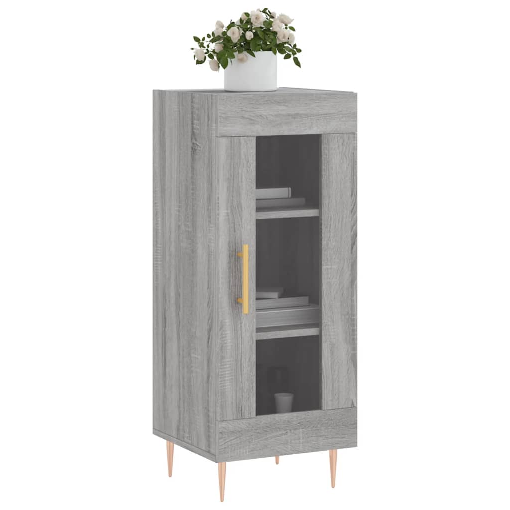 Dressoir 34,5x34x90 cm bewerkt hout grijs sonoma eikenkleurig is nu te koop bij PeponiXL, paradijselijk wonen!