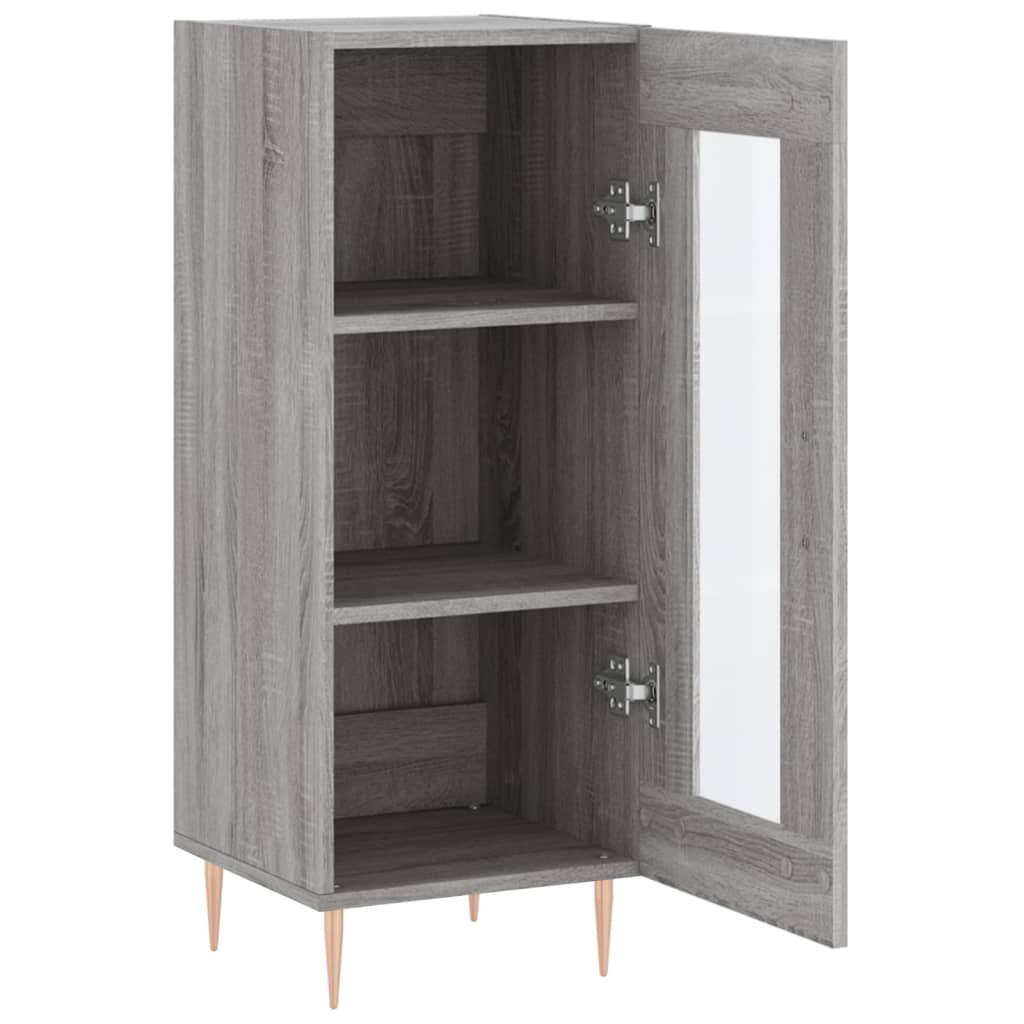Dressoir 34,5x34x90 cm bewerkt hout grijs sonoma eikenkleurig is nu te koop bij PeponiXL, paradijselijk wonen!