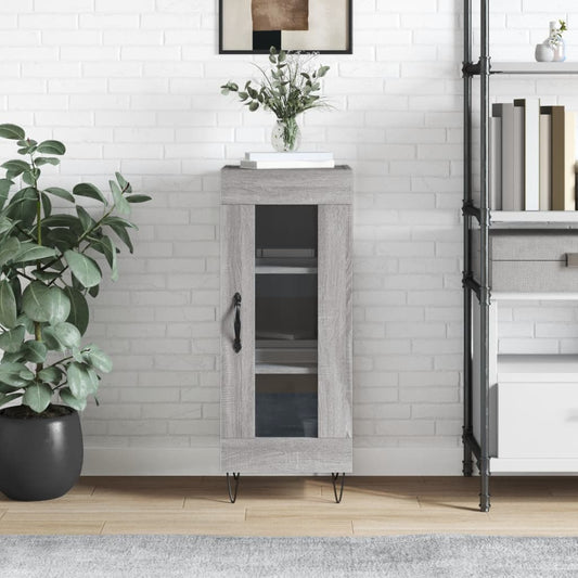 Dressoir 34,5x34x90 cm bewerkt hout grijs sonoma eikenkleurig is nu te koop bij PeponiXL, paradijselijk wonen!