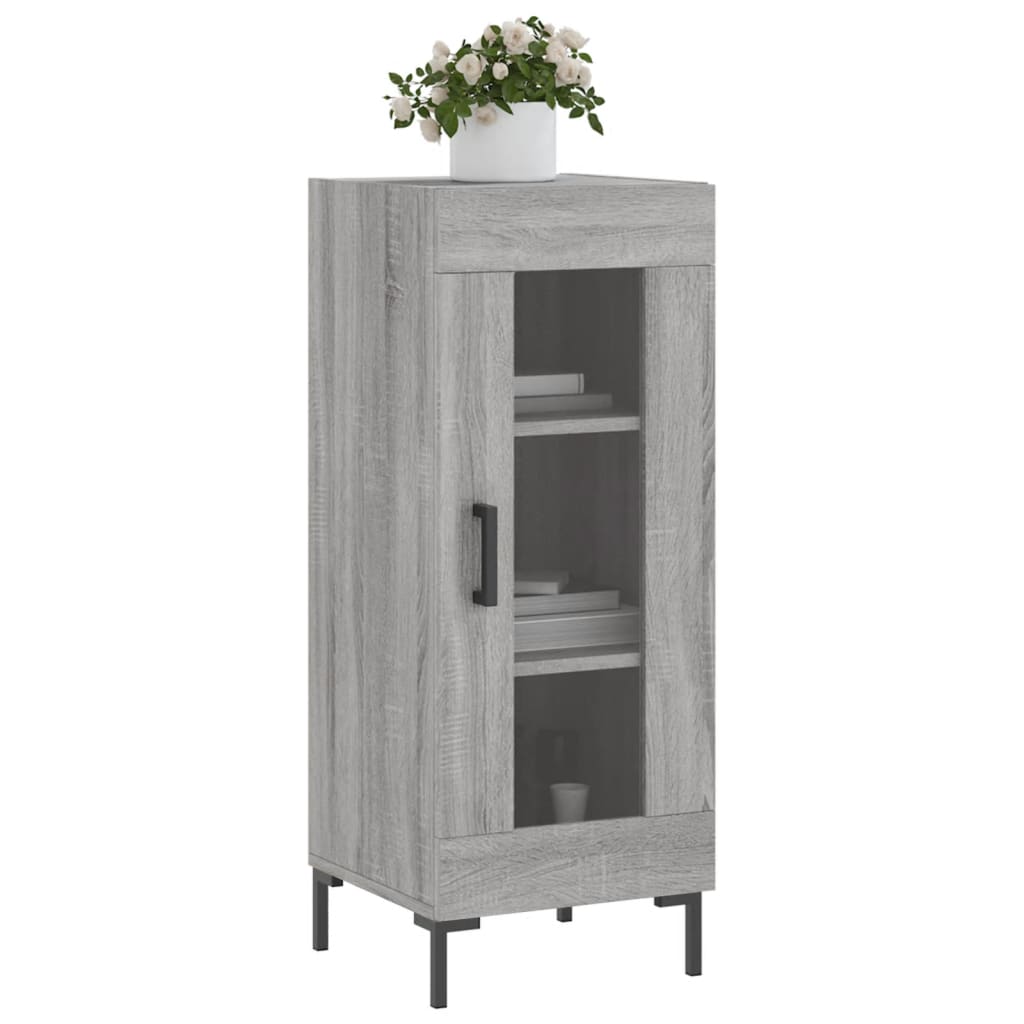 Dressoir 34,5x34x90 cm bewerkt hout grijs sonoma eikenkleurig is nu te koop bij PeponiXL, paradijselijk wonen!