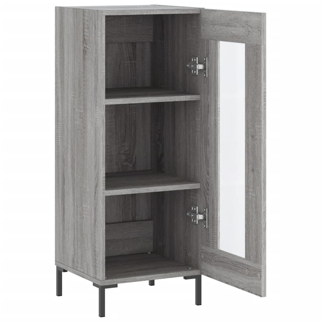 Dressoir 34,5x34x90 cm bewerkt hout grijs sonoma eikenkleurig is nu te koop bij PeponiXL, paradijselijk wonen!