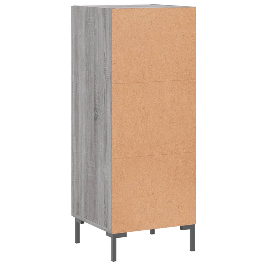 Dressoir 34,5x34x90 cm bewerkt hout grijs sonoma eikenkleurig is nu te koop bij PeponiXL, paradijselijk wonen!