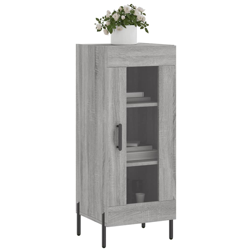 Dressoir 34,5x34x90 cm bewerkt hout grijs sonoma eikenkleurig is nu te koop bij PeponiXL, paradijselijk wonen!