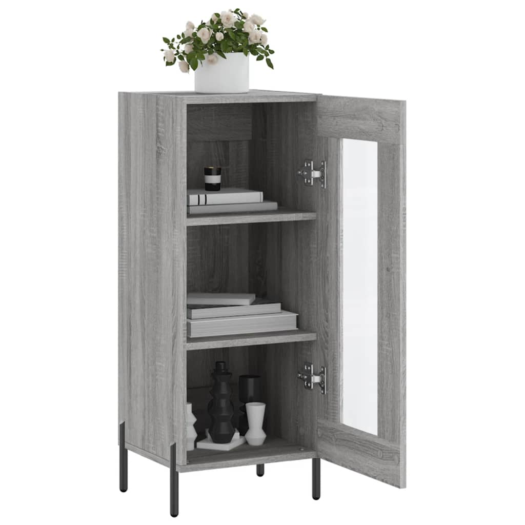 Dressoir 34,5x34x90 cm bewerkt hout grijs sonoma eikenkleurig is nu te koop bij PeponiXL, paradijselijk wonen!