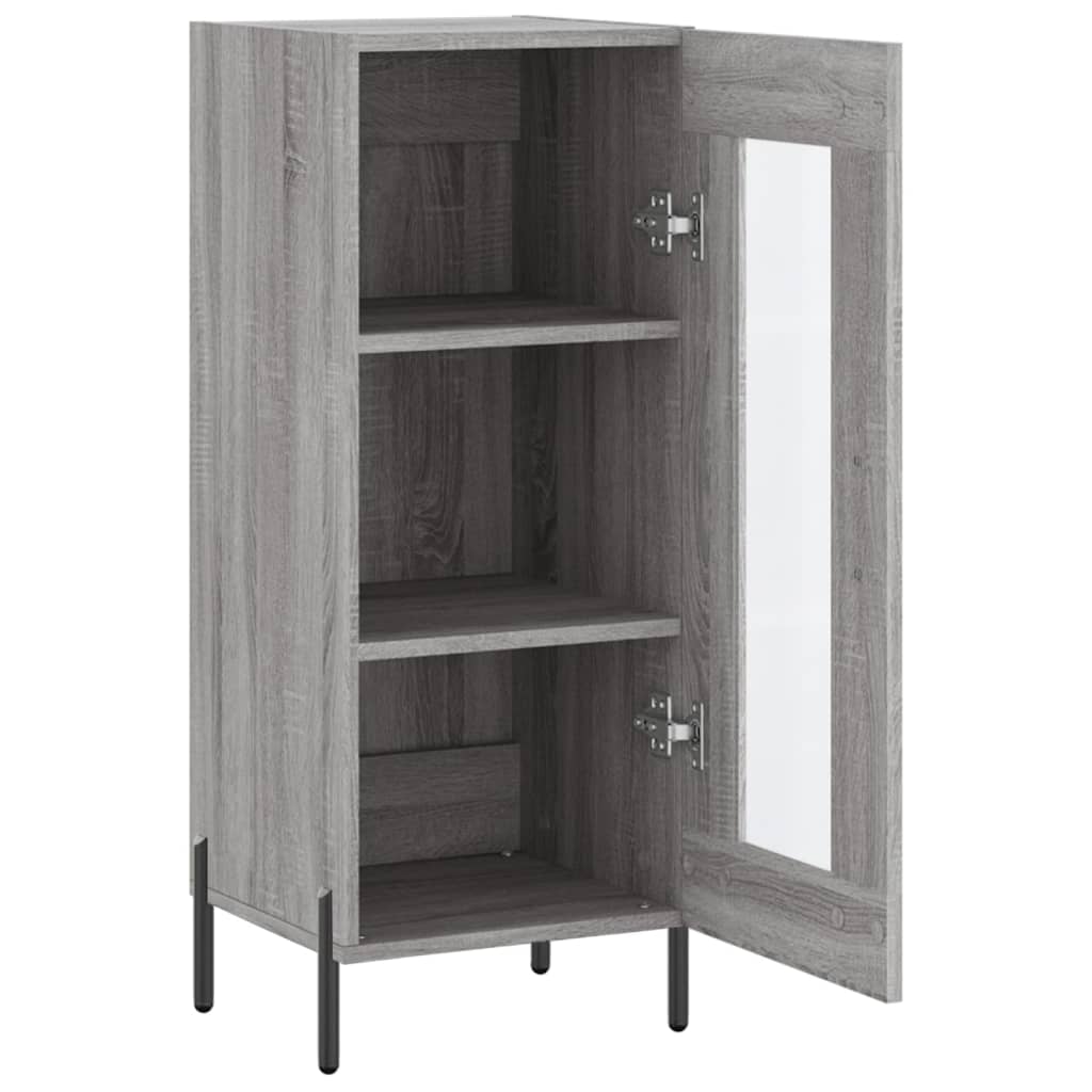 Dressoir 34,5x34x90 cm bewerkt hout grijs sonoma eikenkleurig is nu te koop bij PeponiXL, paradijselijk wonen!