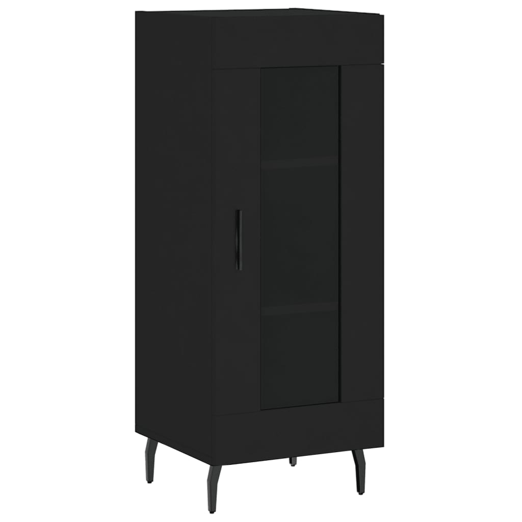 Dressoir 34,5x34x90 cm bewerkt hout zwart is nu te koop bij PeponiXL, paradijselijk wonen!
