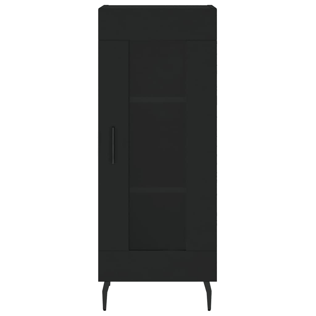 Dressoir 34,5x34x90 cm bewerkt hout zwart is nu te koop bij PeponiXL, paradijselijk wonen!