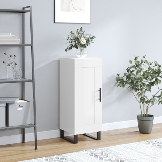 Dressoir 34,5x34x90 cm bewerkt hout hoogglans wit is nu te koop bij PeponiXL, paradijselijk wonen!