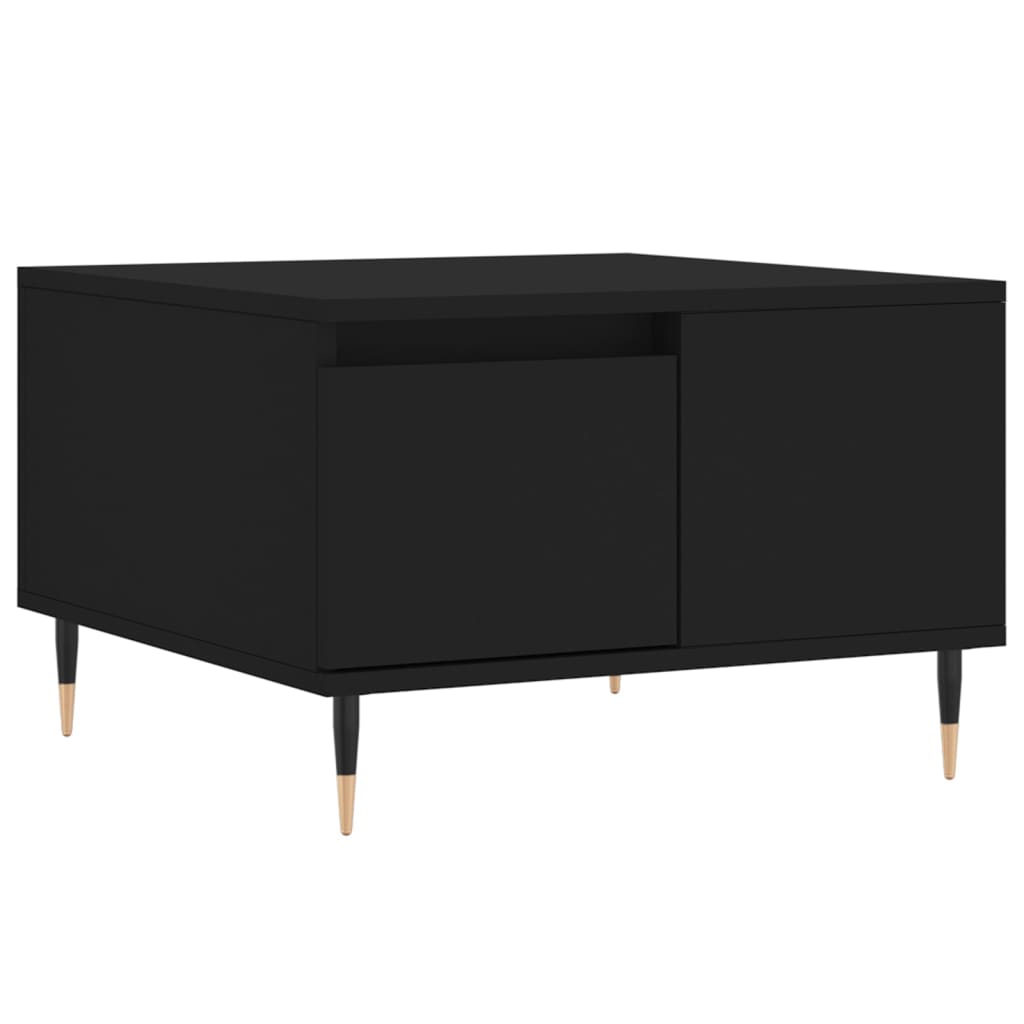 Salontafel 55x55x36,5 cm bewerkt hout zwart is nu te koop bij PeponiXL, paradijselijk wonen!