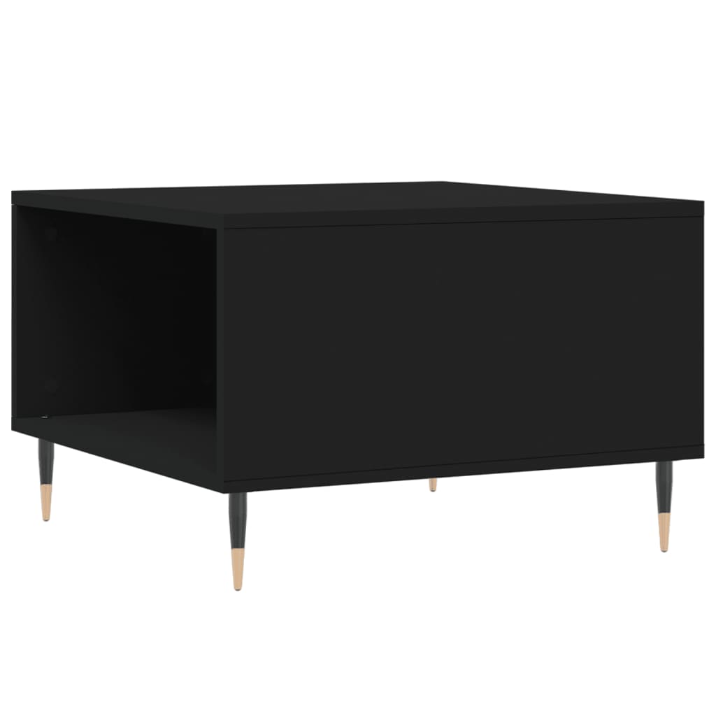 Salontafel 55x55x36,5 cm bewerkt hout zwart is nu te koop bij PeponiXL, paradijselijk wonen!
