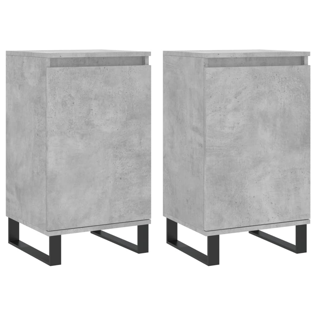 Dressoirs 2 st 40x35x70 cm bewerkt hout betongrijs is nu te koop bij PeponiXL, paradijselijk wonen!