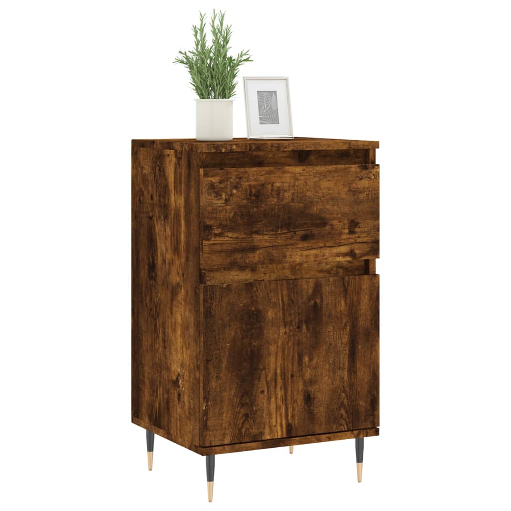 Dressoirs 2 st 40x35x70 cm bewerkt hout gerookt eikenkleurig is nu te koop bij PeponiXL, paradijselijk wonen!